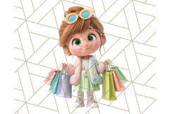 Kawaii City Girl PNG Clipart, Soft Dreamy Style Clip Art Product Image 4