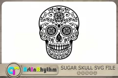 Sugar Skull Svg, Skull Svg, Halloween Svg, Skull Vector Product Image 1