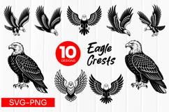 Eagle Crest Emblem SVG PNG Product Image 1
