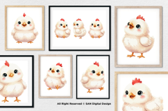 15 Bundle Watercolor Baby Chicks Chicken Kids Sticker Product Image 4