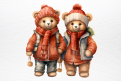 Christmas Teddy Bear Sublimation Clipart PNG Product Image 4