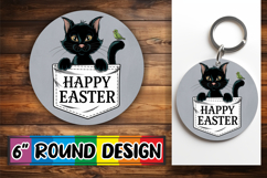 Joyful Sublimation Circle Designs PNG, Easter Animals Product Image 1