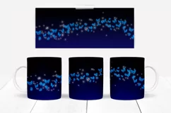 Butterfly Mug Wraps 10 Colours PNG & JPG Seamless pattern Product Image 7