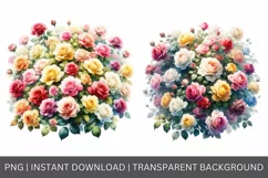 Flowers blooming Watercolor clipart, Floral clipart Product Image 4