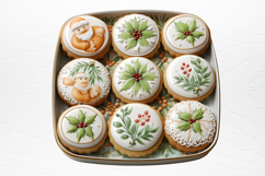 Watercolor Christmas Cookie Clipart PNG Product Image 4