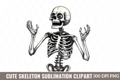 Cute Skeleton Sublimation Clipart Product Image 1