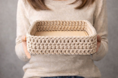 Square basket base 14 inch 35 cm digital file laser cut temp Product Image 4