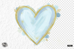 Floral Hearts PNG Clipart Product Image 1