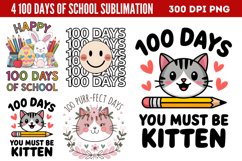 100 Days Of School Sublimation PNG Product Image 1