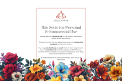 Watercolor Ink Drawing Floral Clipart Bundlle Product Image 4