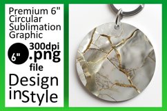 Stone Serenity: Agate Pattern Circle Ornament Product Image 1