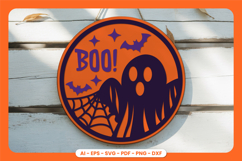 Halloween Round Sign Lasercut Product Image 1