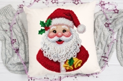 Faux Yarn Santa Claus Sublimation Png, Yarn Christmas Png. Product Image 4