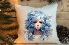 Blue Christmas Watercolor Clipart, Blue Christmas Sublimatio Product Image 4