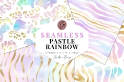Seamless Pastel Rainbow Digital Paper Product Image 1