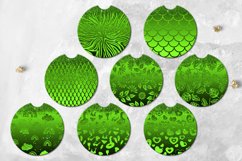 St. Patrick&#039;s day 28 car coaster &amp; key chain glitter designs Product Image 4