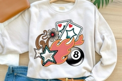 Retro Gambling Tattoo PNG | Vintage Casino Sublimation Product Image 1