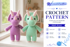 Triceratops Amigurumi Crochet Pattern PDF Product Image 5