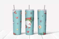 Christmas gnome Santa's helpers Skinny tumbler wrap design Product Image 6