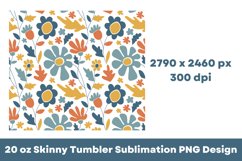 Flowers Seamless Pattern 20 oz Tumbler Sublimation PNG Product Image 4