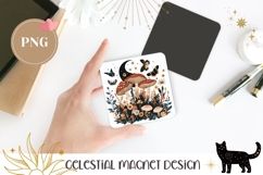 Butterfly Magnet, Mushrooms Magnet Design, Moon Magnet Product Image 1