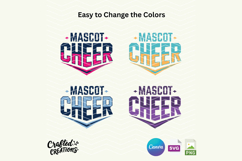 Personalized Cheer SVG PNG: Glitter Mascot, Canva Template Product Image 4