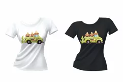 Cinco de mayo Dwarfs in a truck watercolor png Product Image 2