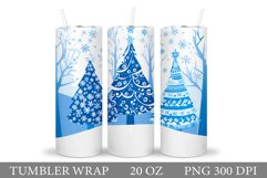 Christmas Tree Tumbler Sublimation. Christmas Tumbler Design Product Image 1