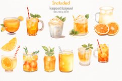 Happy Orange Watercolor 44 Cliparts Collection Product Image 4