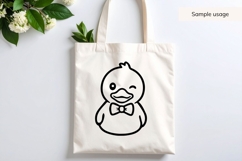 Rubber Duck wearing a Bow Tie SVG Product Image 4