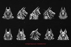 10 Bundle Dark Art Egypt Anubis Ancient Gods of Egypt Product Image 6