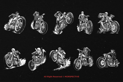 10 Bundle Dark Art Chopper Skull Biker Motorcycle Biker Product Image 6
