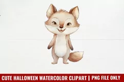Cute Halloween Watercolor Clipart PNG Product Image 5