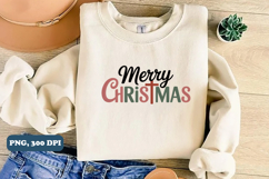 Merry Christmas Cross PNG, Christian PNG, PNG Sublimation Product Image 1