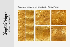 Golden Luxury Digital Papers Marble and Glitter digital pape Product Image 2