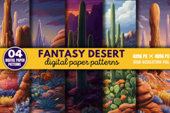 Fantasy Desert Background Digital Paper Bundle PNG Product Image 5
