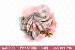 Watercolor Pink Spring Clipart Product Image 1