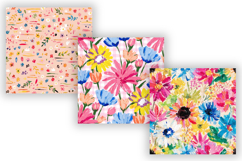 Summer Floral Pattern Digital Paper, Seamless Bright Floral Product Image 4