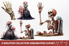 Skeleton Collection Sublimation Clipart Product Image 1