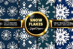 Snowflakes Digital Papers - 04 Variations Product Image 1