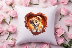 Valentine Broken Heart Animal Clipart, Valentines Couple Product Image 4