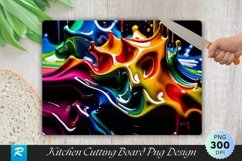 Watercolor Colorful Cutting Board Sublimation Design Product Image 1