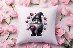 Black Gnome Valentines Day Clipart, Valentines Clipart Product Image 4