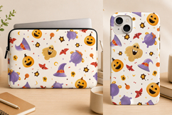 Cute Halloween Seamless Pattern PNG Product Image 4