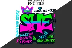 She motivational png design for T-shirts Product Image 2