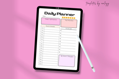 Cute Aesthetic Daily Planner Template Minimalist &amp; Editable Product Image 3