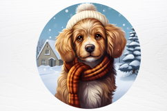 Christmas Dog Ornaments Engraved Clipart PNG Product Image 4
