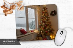 Christmas Corner with Snowy Window Mouse Pad PNG Design Product Image 1