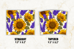 Lavender &amp; Sunflower Tumbler Wrap | 20 oz tumbler wrap Product Image 2