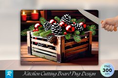Festive Milk Crate Centerpiece Cutting Board PNG Design Product Image 1